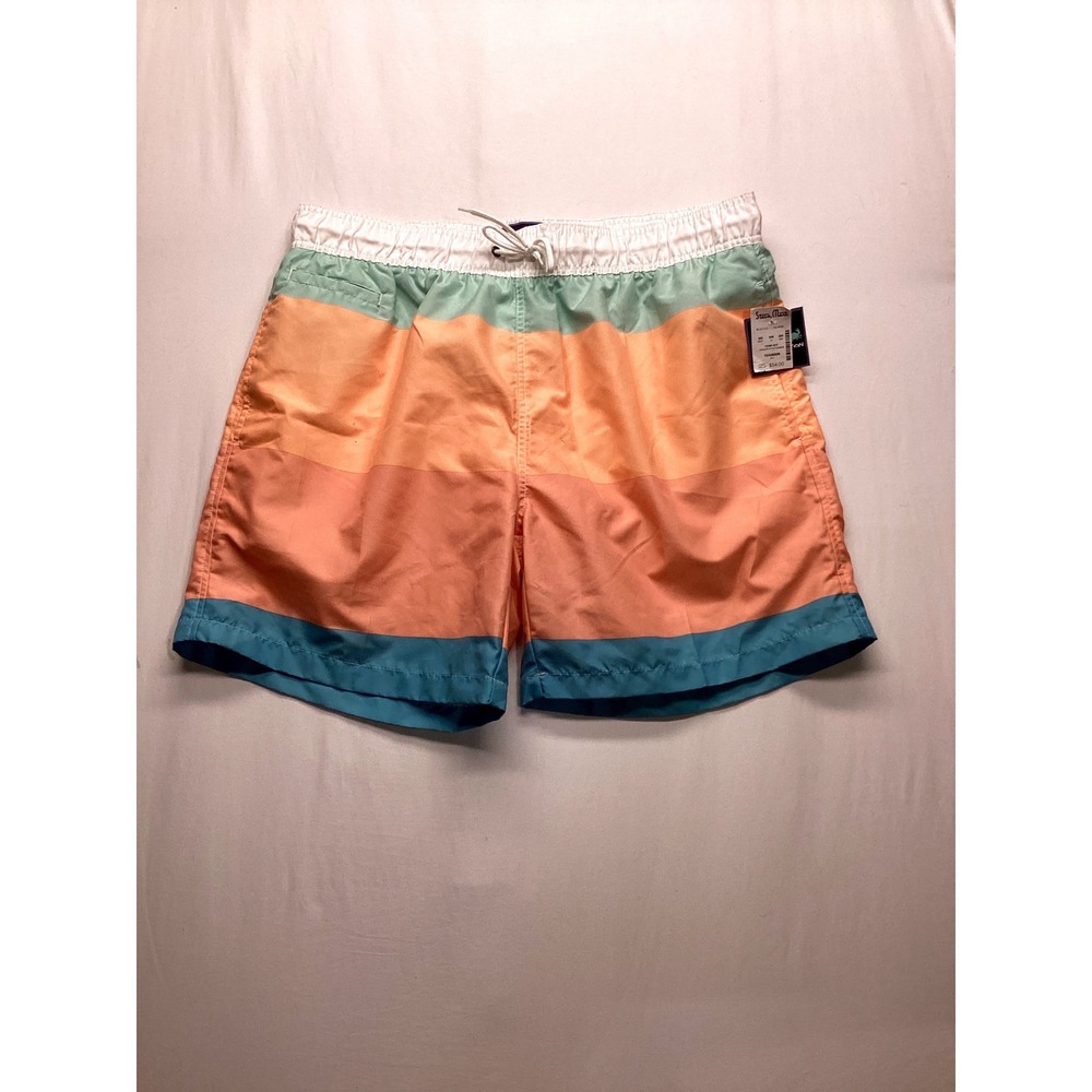 Stein Mart Mens Colorblock Striped Swim Trunks XL Multicolor TS181-1CT